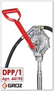 Насос бочковой топливный для бензина и масел GROZ DPP/1 арт. 44195